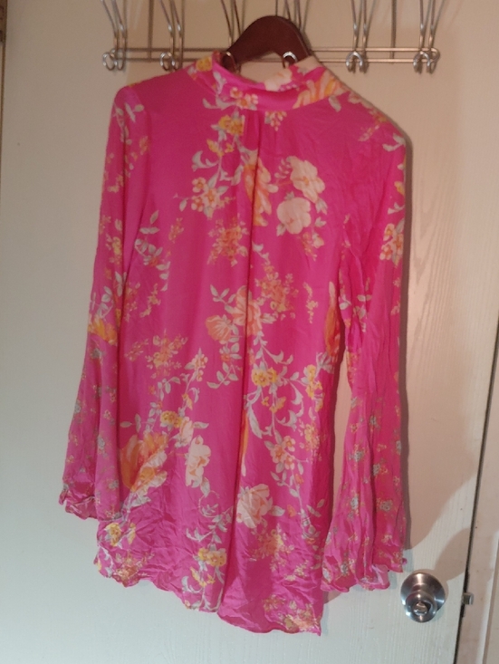 Free People Dresses & Skirts - Free People Bright Pink Floral Midi Dress